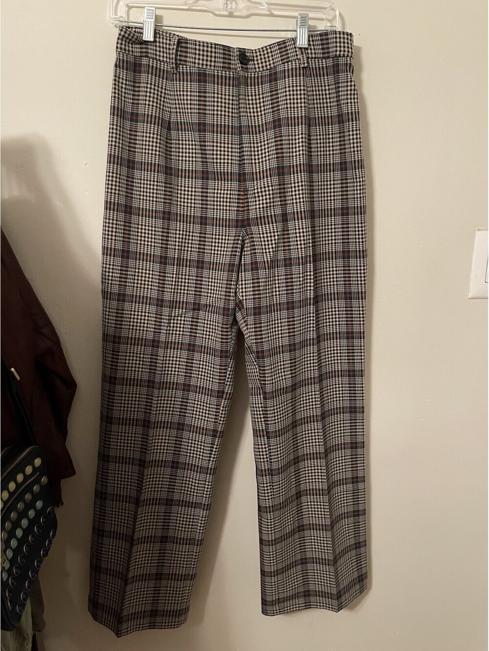 Reformation Franklin Pant Womens 10 Plaid Tartan High Rise Straight Preppy